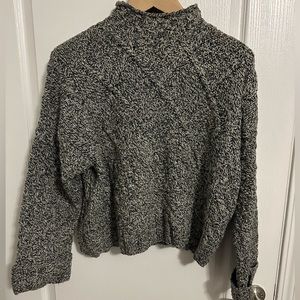 Vintage Womens Express Tricot Hand-knitted Marble grey sweater